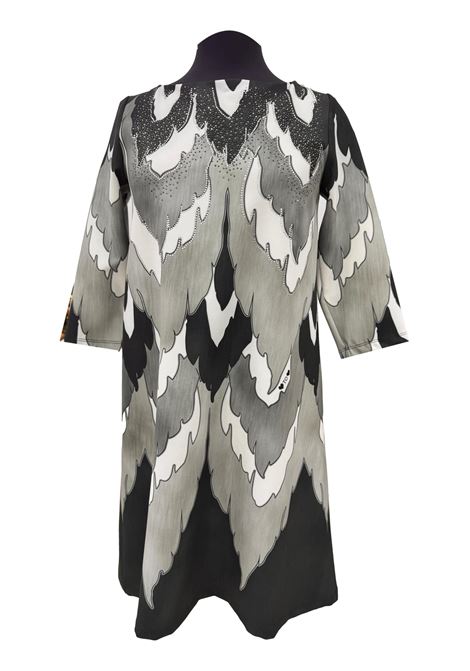 Patterned flared dress with appliqués GAI MATTIOLO | dress | G1.543G1500